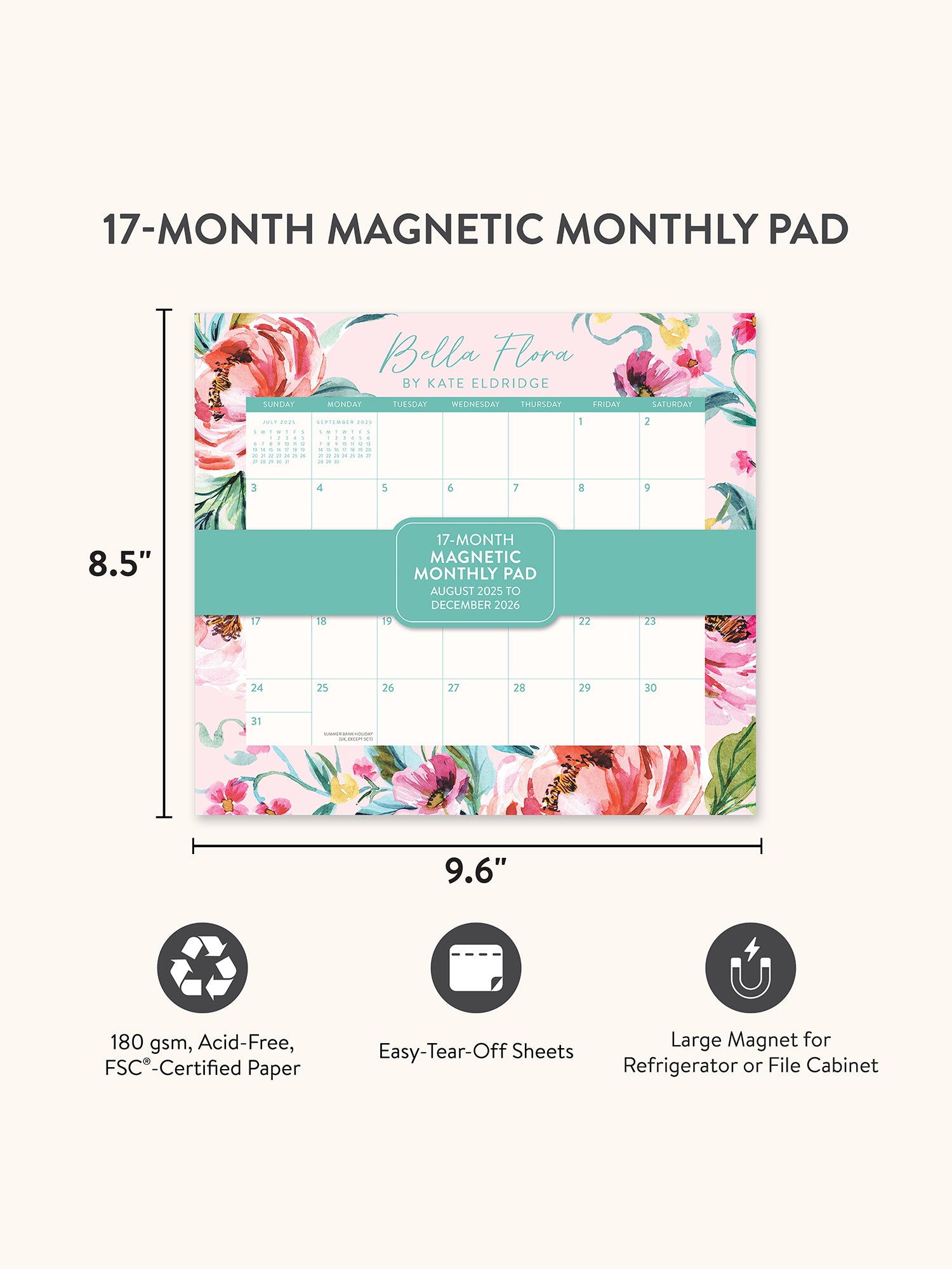 2026 Bella Flora Magnetic Monthly Pad
