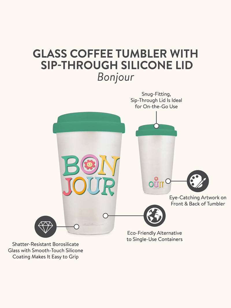 Bonjour Glass Coffee Tumbler