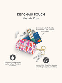 Rues De Paris Key Chain Pouch