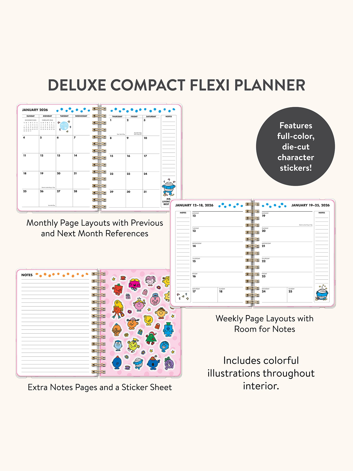 2026 Little Miss See You There Deluxe Compact Flexi Planner