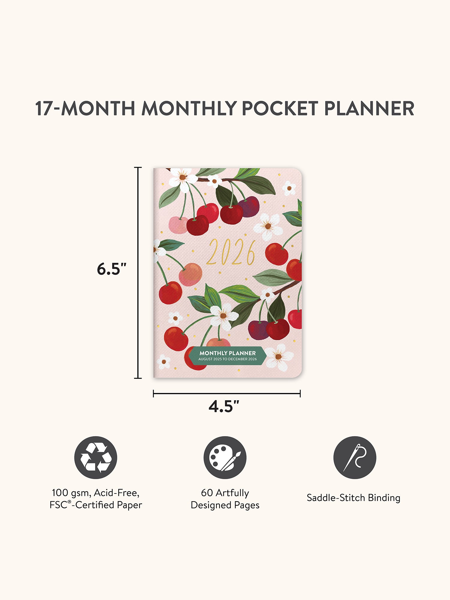 2026 Fruit &amp; Flora Monthly Pocket Planner