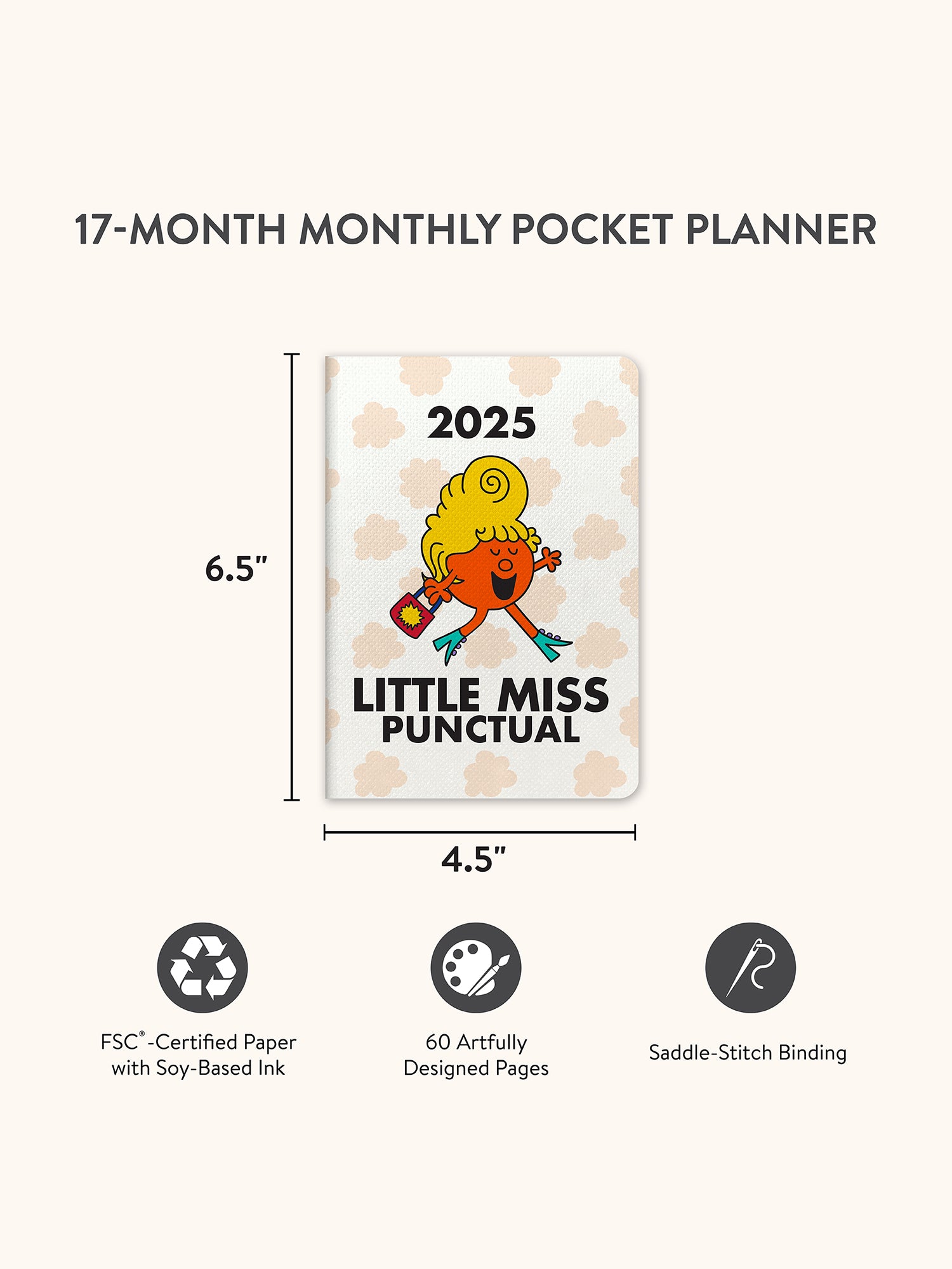 2025 Little Miss Punctual™ Monthly Pocket Planner