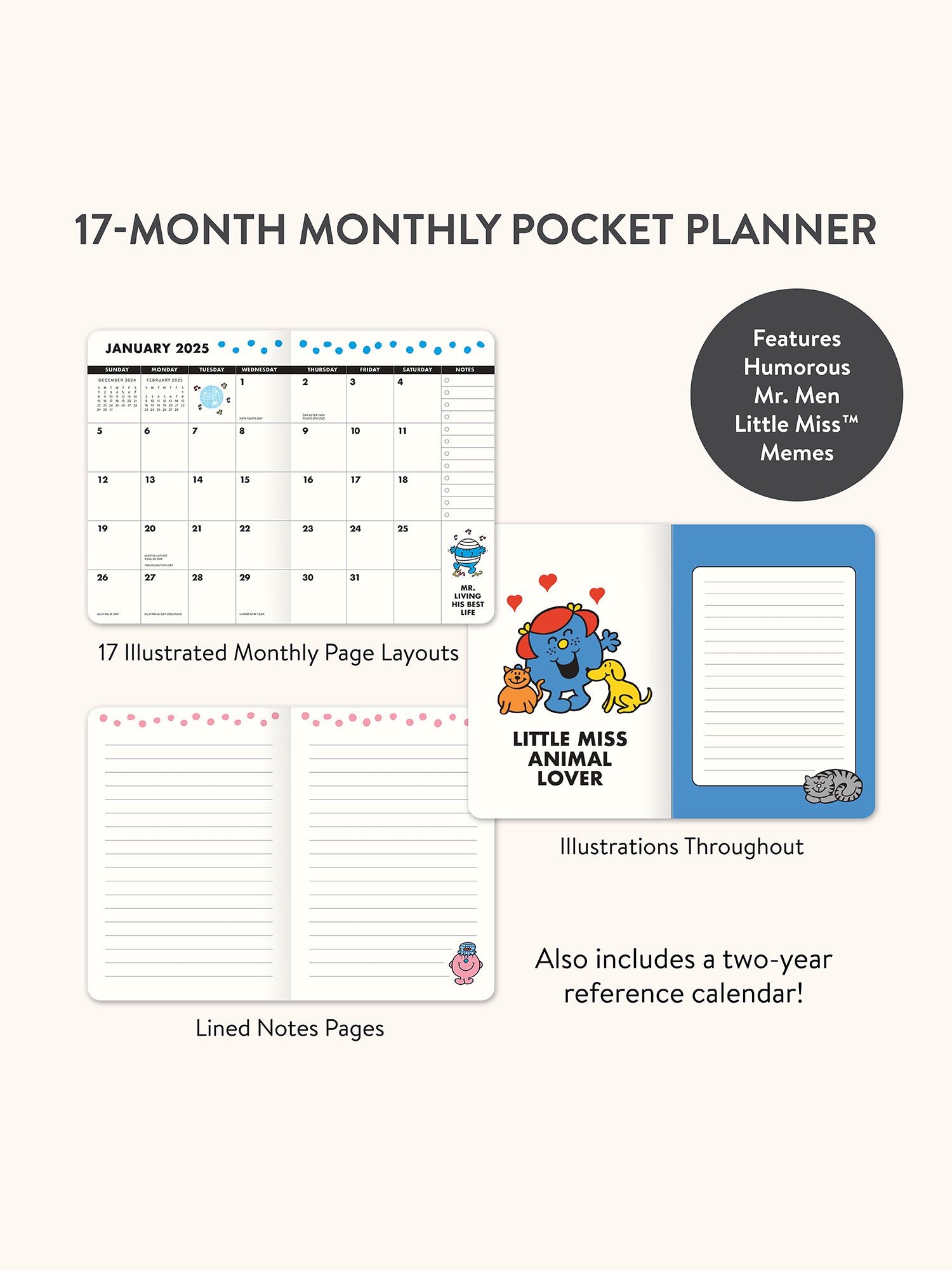 2025 Little Miss Punctual™ Monthly Pocket Planner