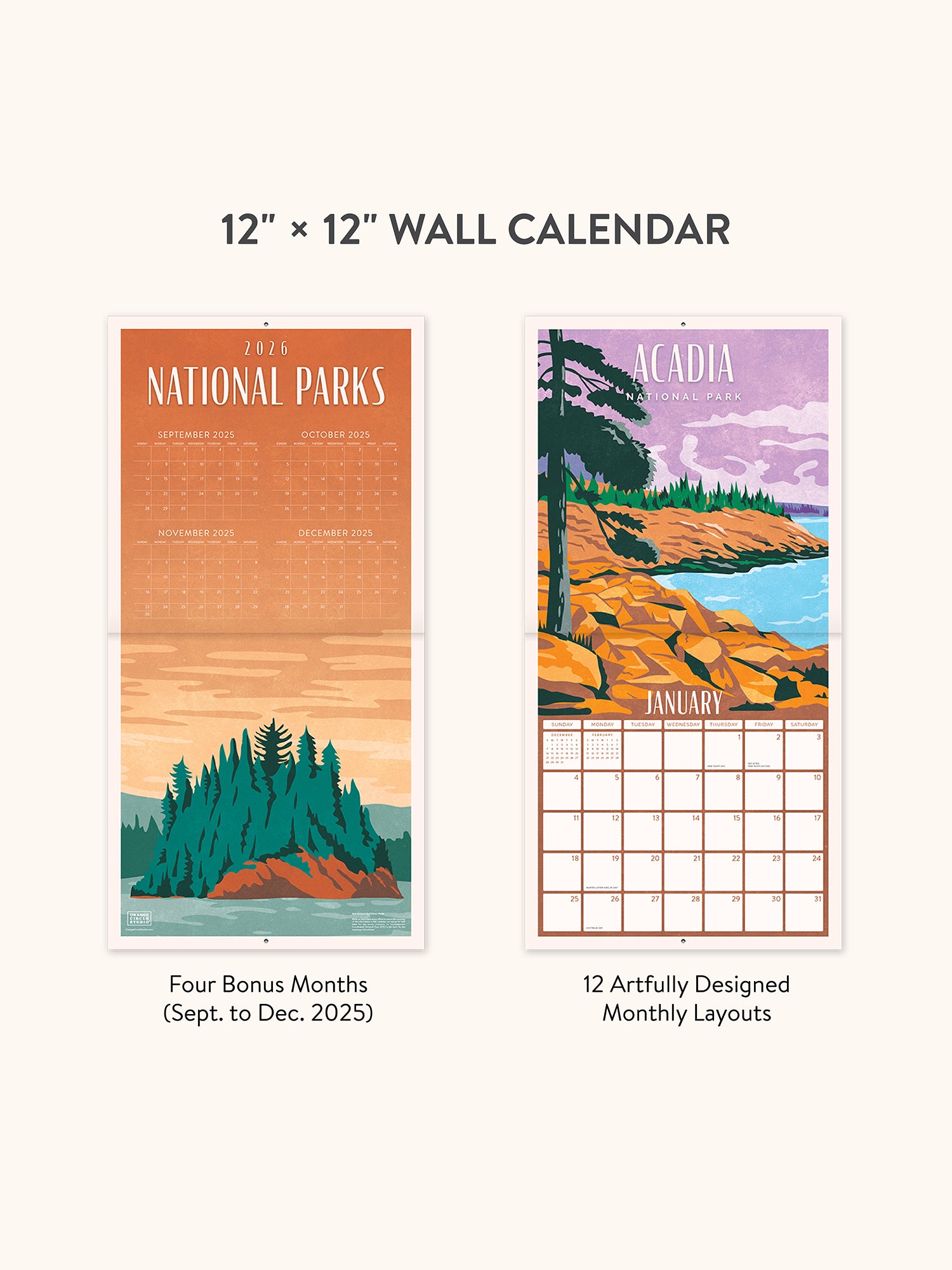 2026 National Parks 12&quot; x 12&quot; Wall Calendar