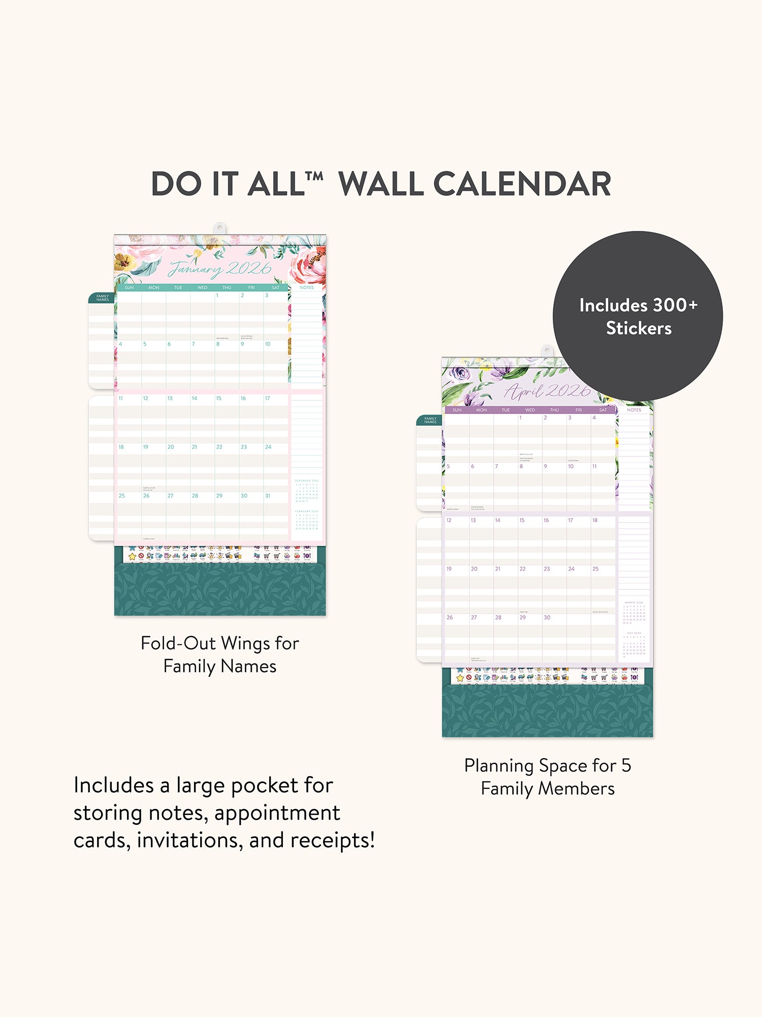 2026 Bella Flora Do It All Wall Calendar