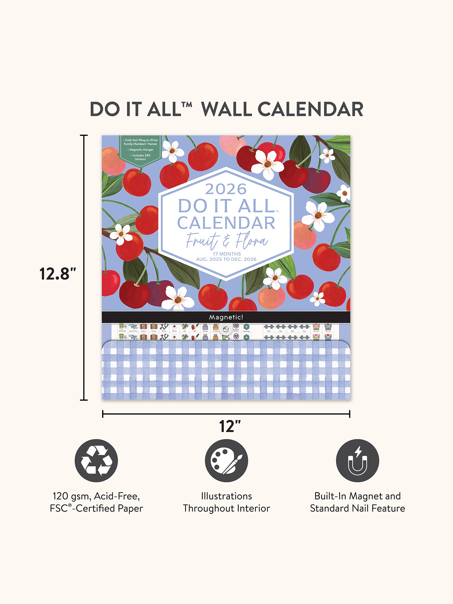 2026 Fruit &amp; Flora Do It All Wall Calendar