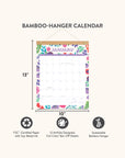 2025 Botanical Bliss Bamboo-Hanger Calendar