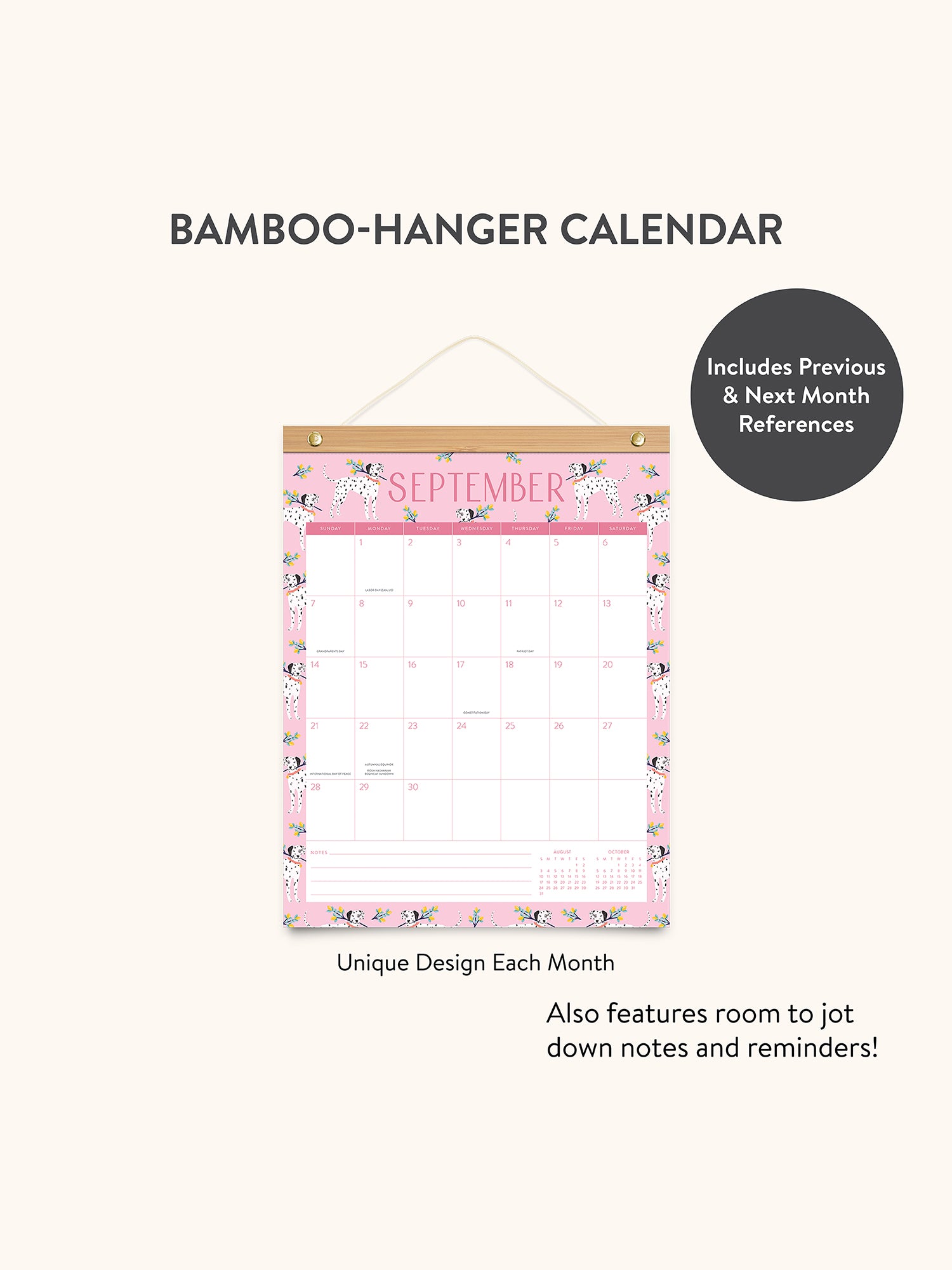 2025 Dog Days Bamboo-Hanger Calendar – Studio Oh! 2025-dog-days-bamboo-hanger-calendar-studio-oh
