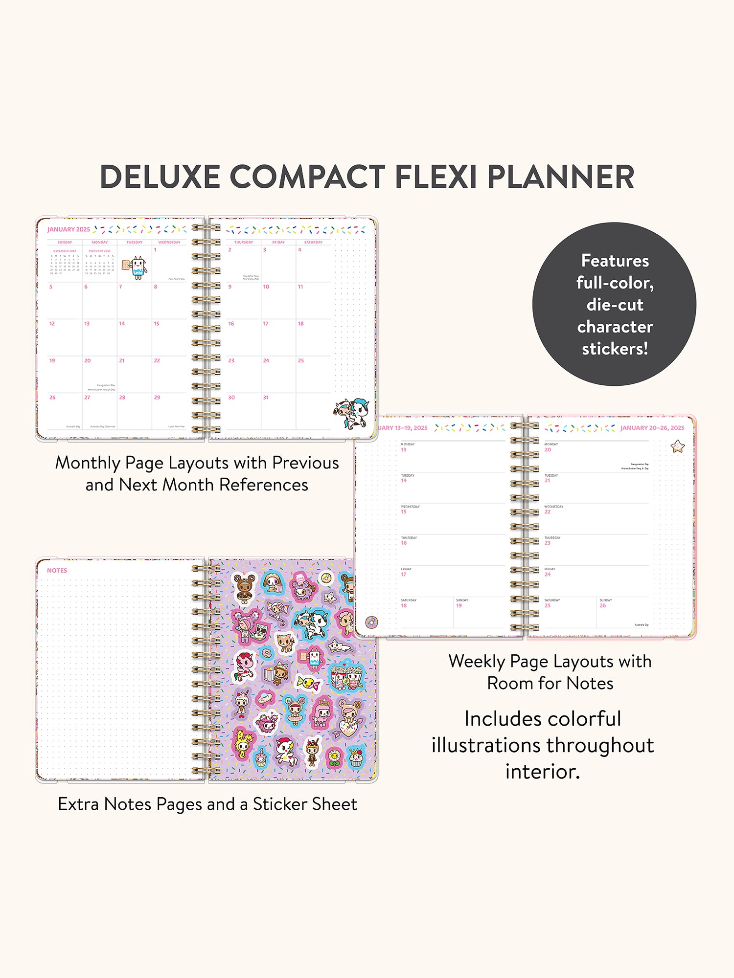 2025 tokidoki Donutella Deluxe Compact Flexi Planner