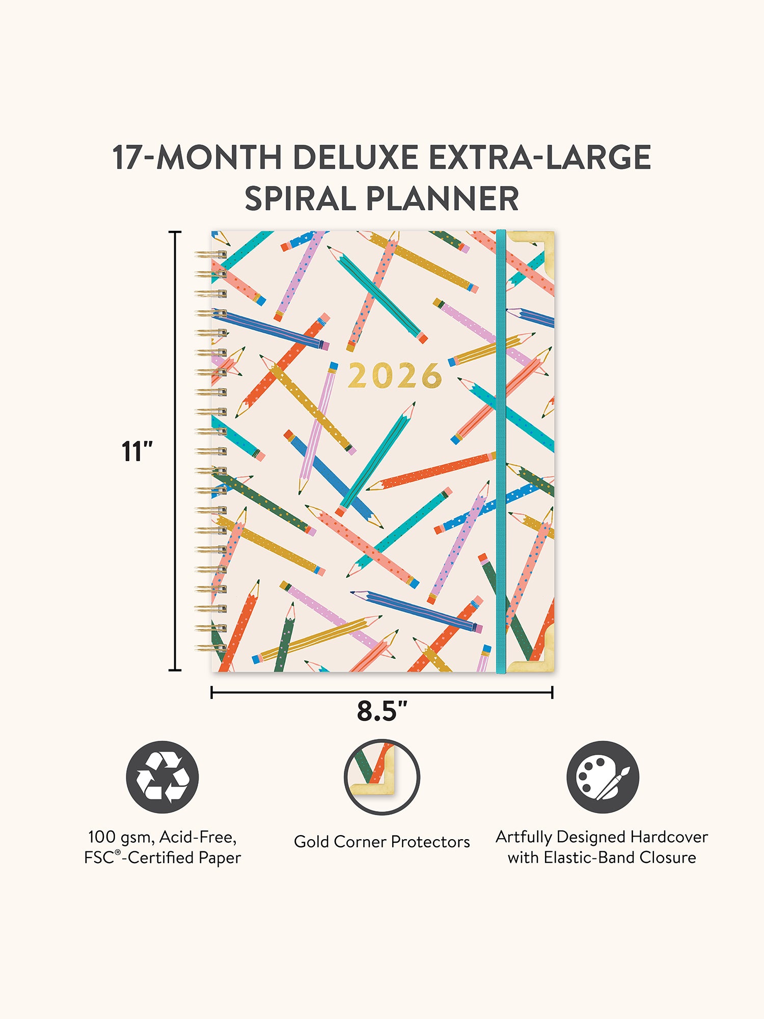 2026 Make Your Mark Deluxe Extra-Large Spiral Planner