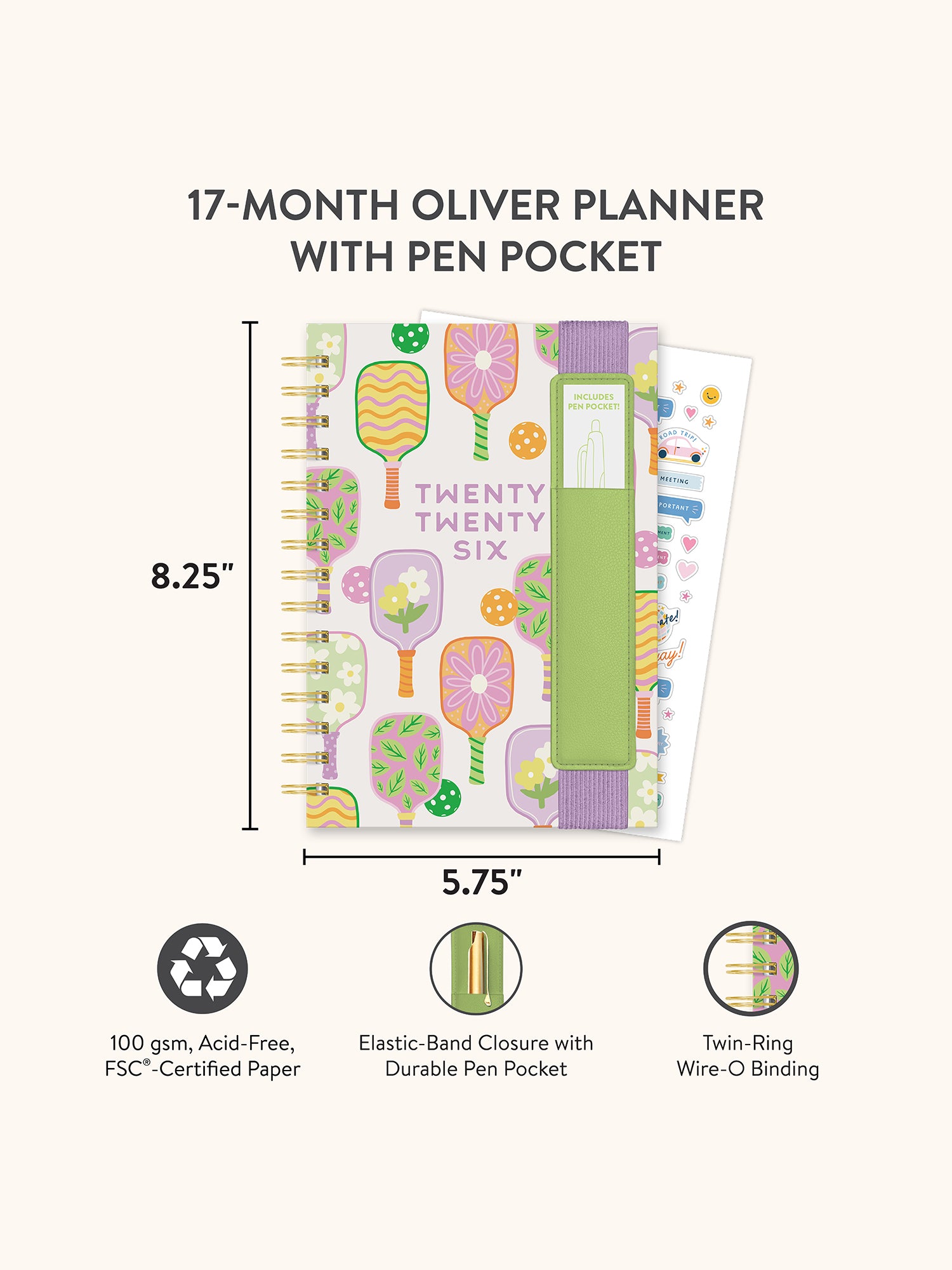 2026 Pickleball Rally Oliver Planner