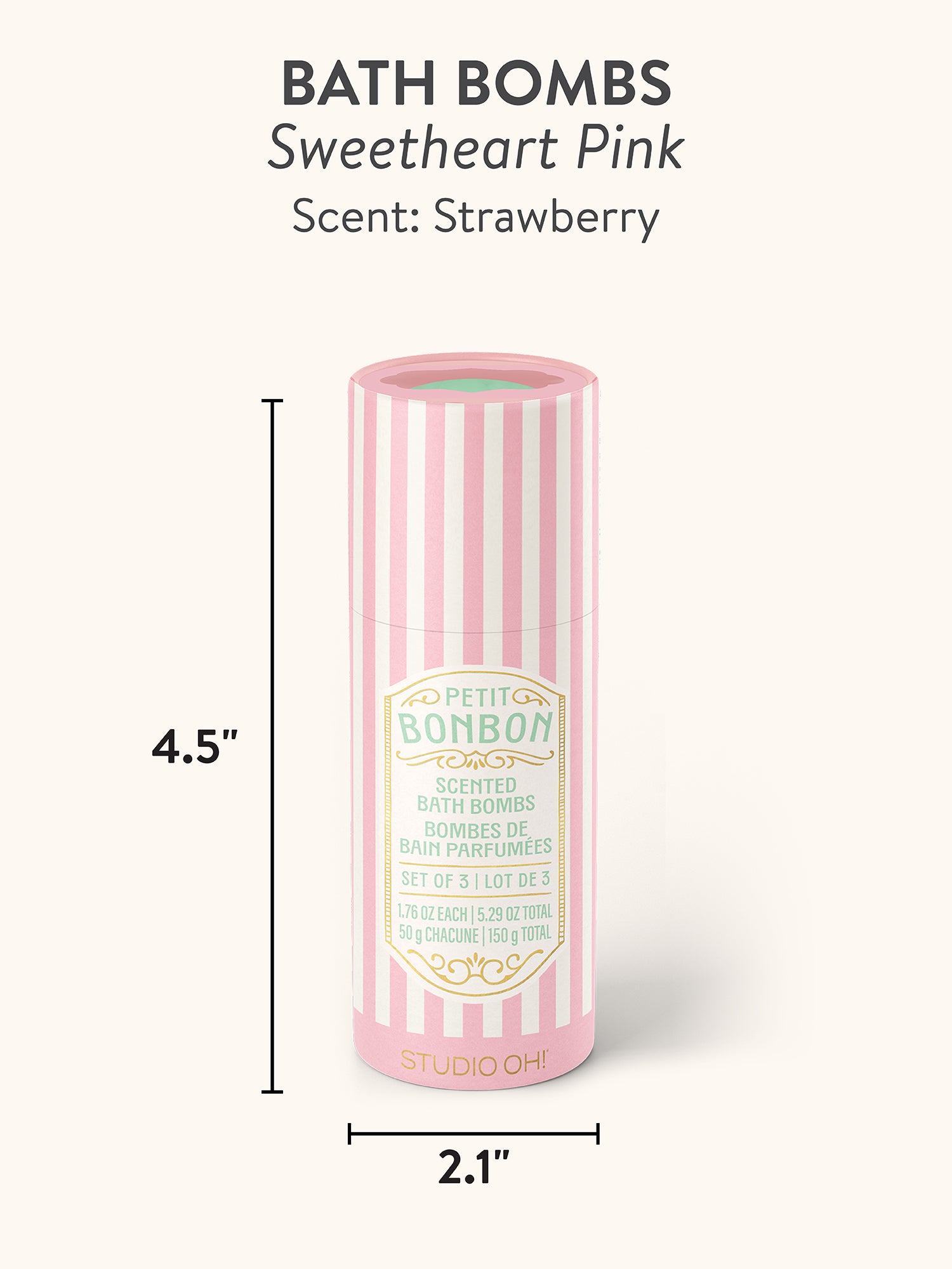 Petit Bon Bon Sweetheart Pink Bath Bombs