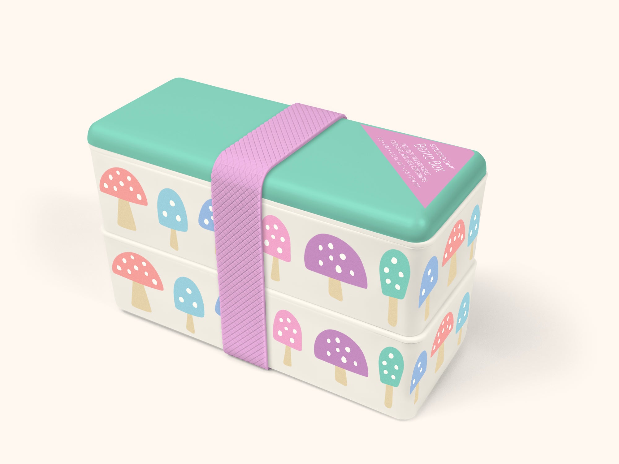 Totally Toadstool Pastel Snack Size Bento Box