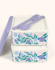 Folk Art Flowers Lavender Lunch Size Bento Box