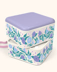 Folk Art Flowers Lavender Lunch Size Bento Box