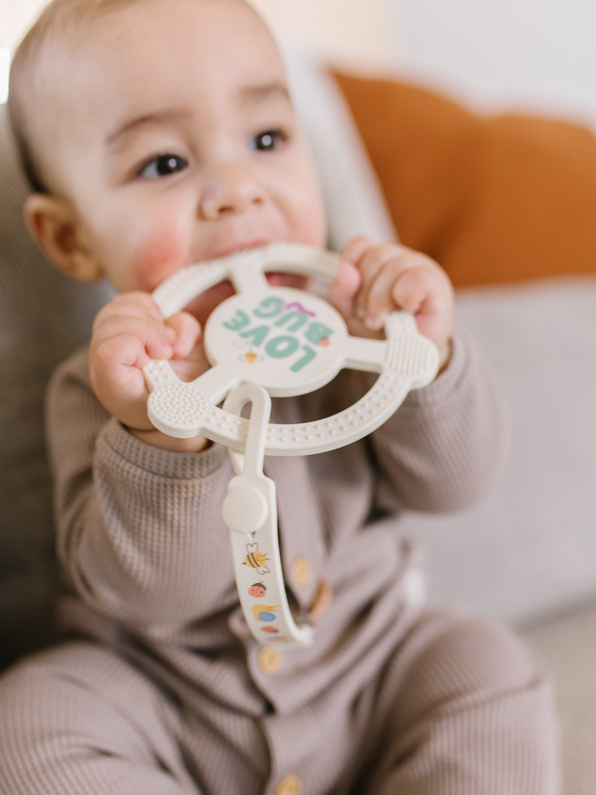 Silicone Teether Ring - Love Bug
