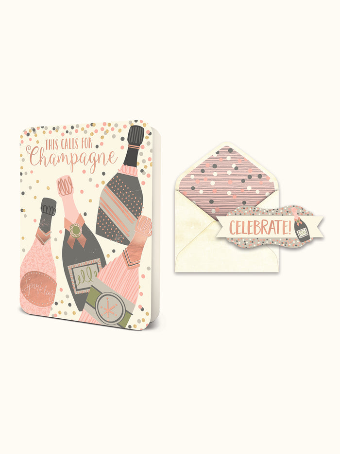 This Calls for Champagne Deluxe Greeting Card