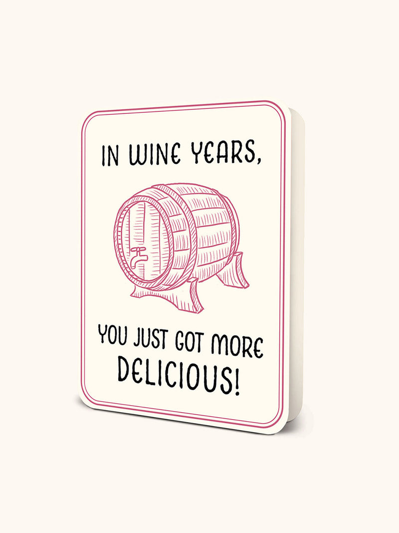 In Wine Years Deluxe Greeting Card