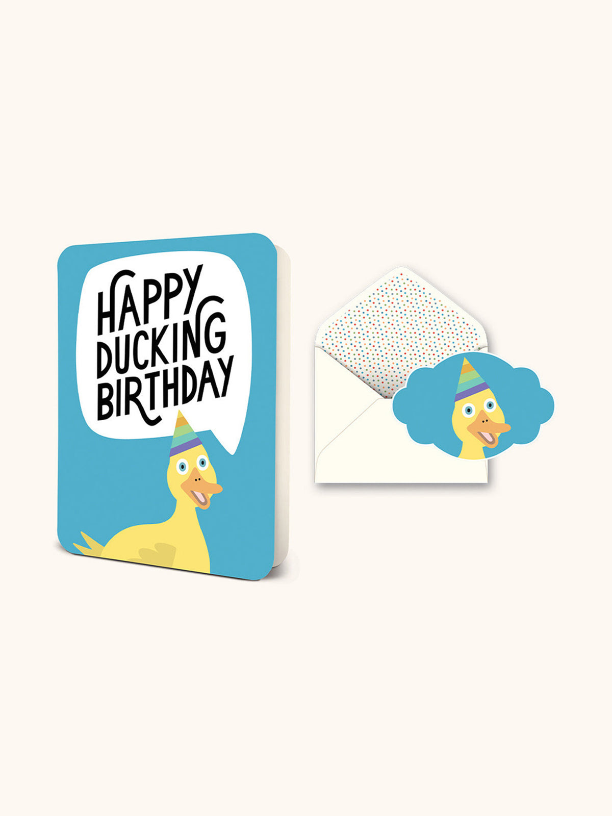 Happy Ducking Birthday Deluxe Greeting Card