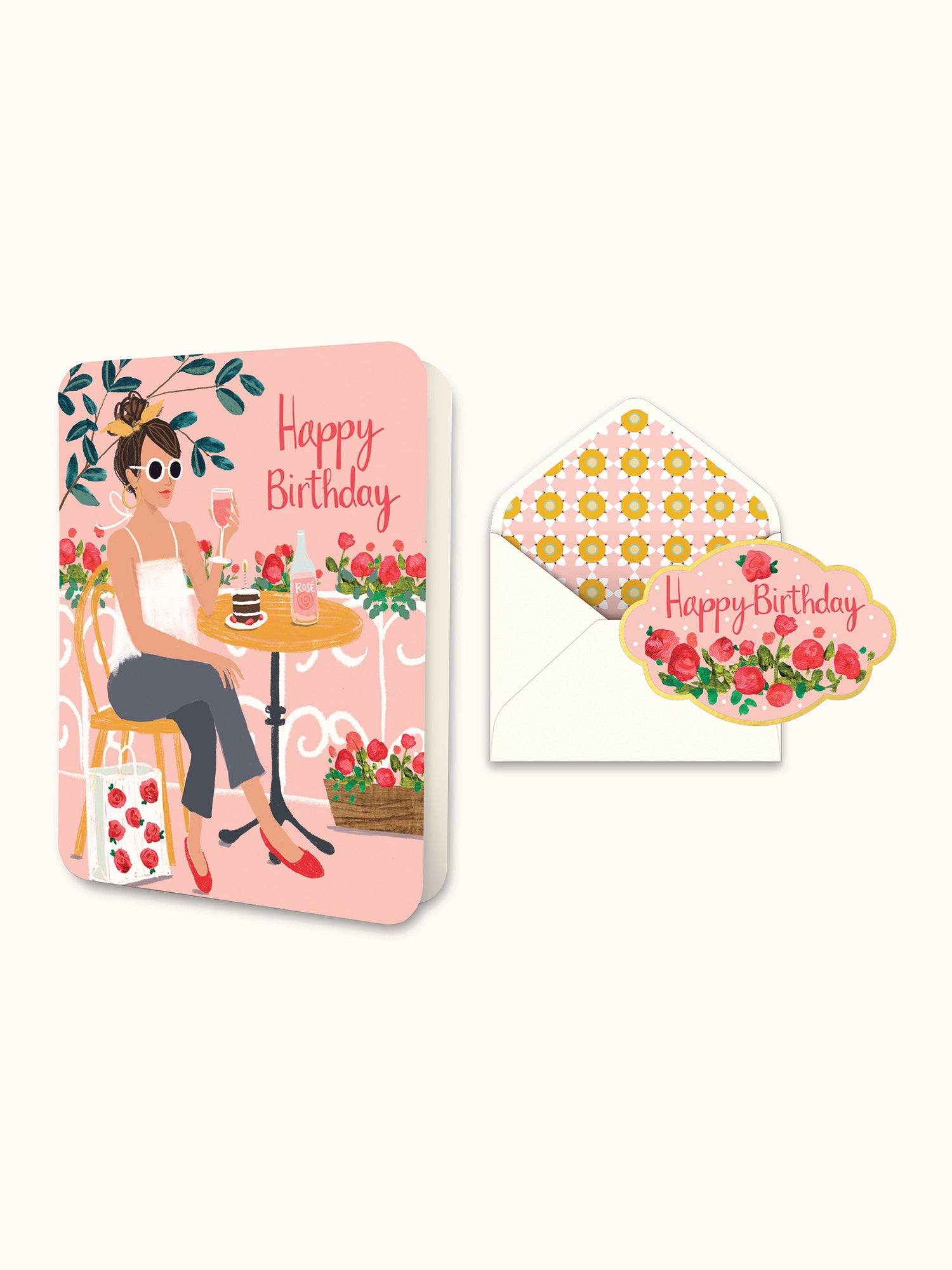 Happy Birthday Wine Deluxe Greeting Card