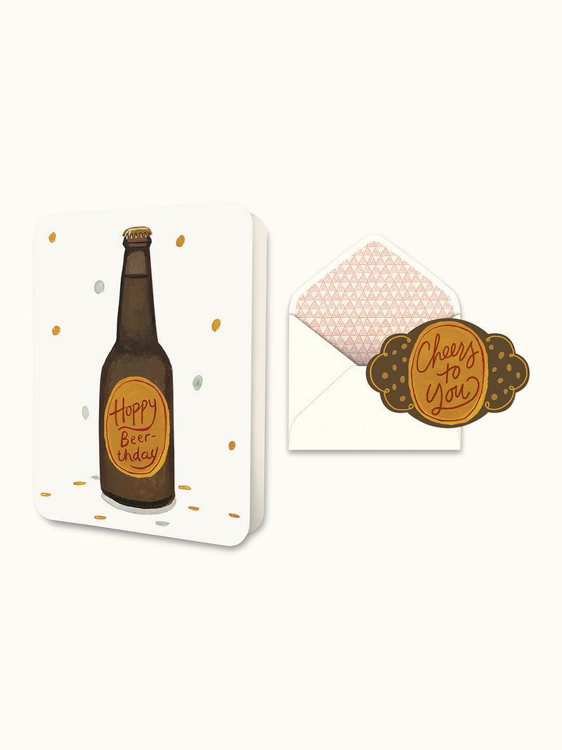 Hoppy Beer-thday Deluxe Greeting Card