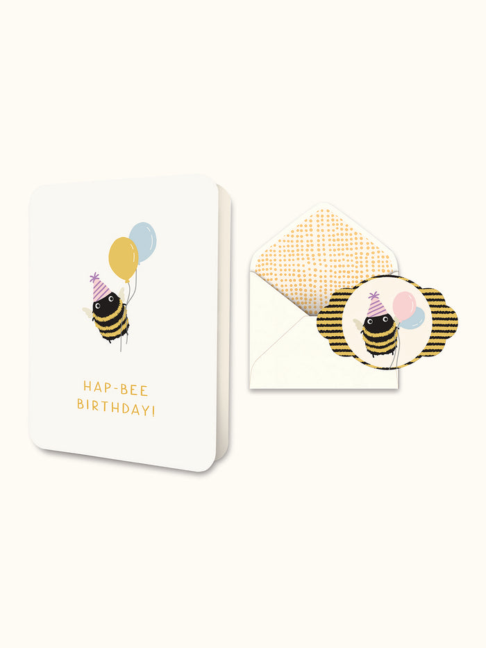 Hap-Bee Birthday Deluxe Greeting Card
