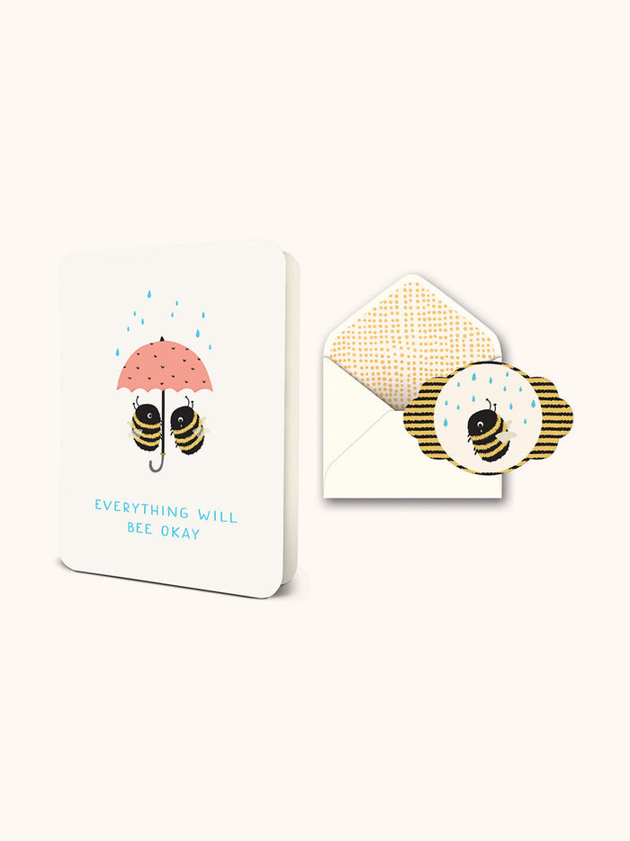 Everything Will Bee Okay Deluxe Greeting Card