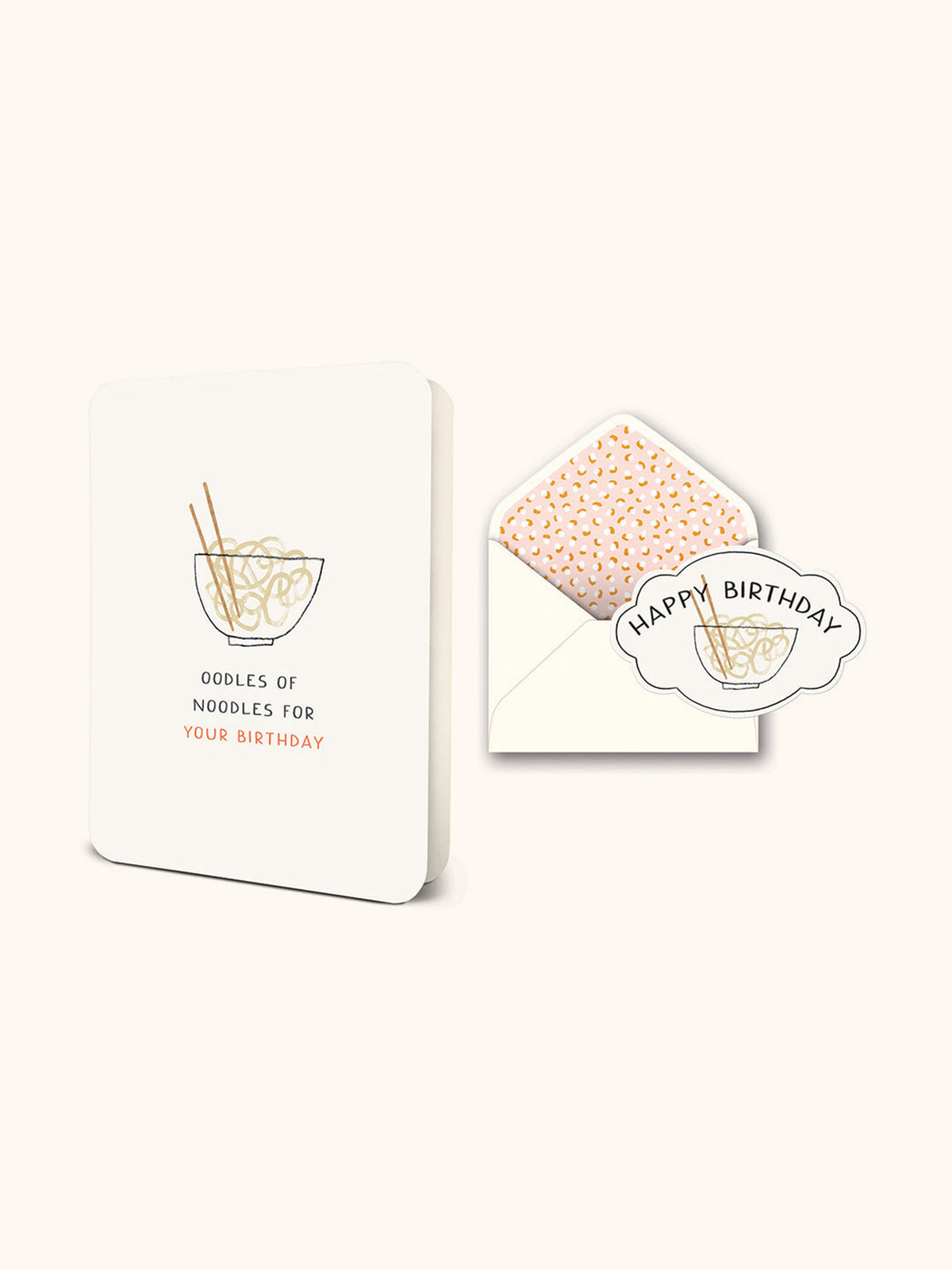 Oodles of Noodles Deluxe Greeting Card