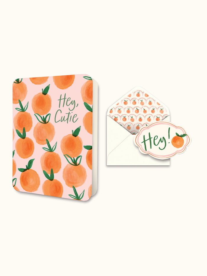 Hey, Cutie Deluxe Greeting Card