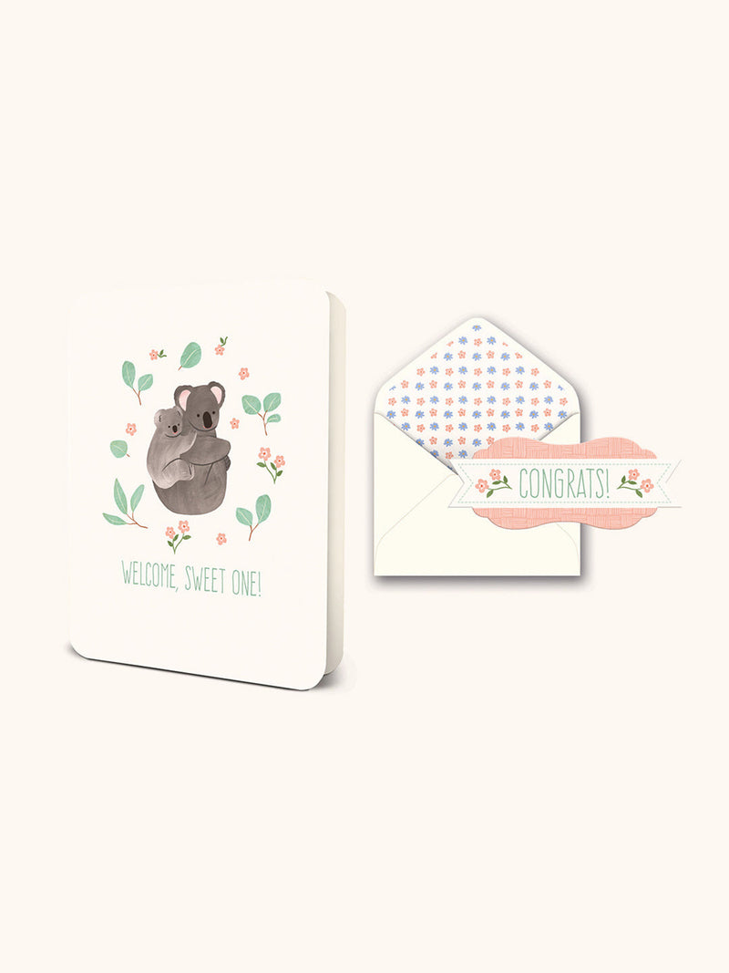 Welcome, Sweet One Deluxe Greeting Card