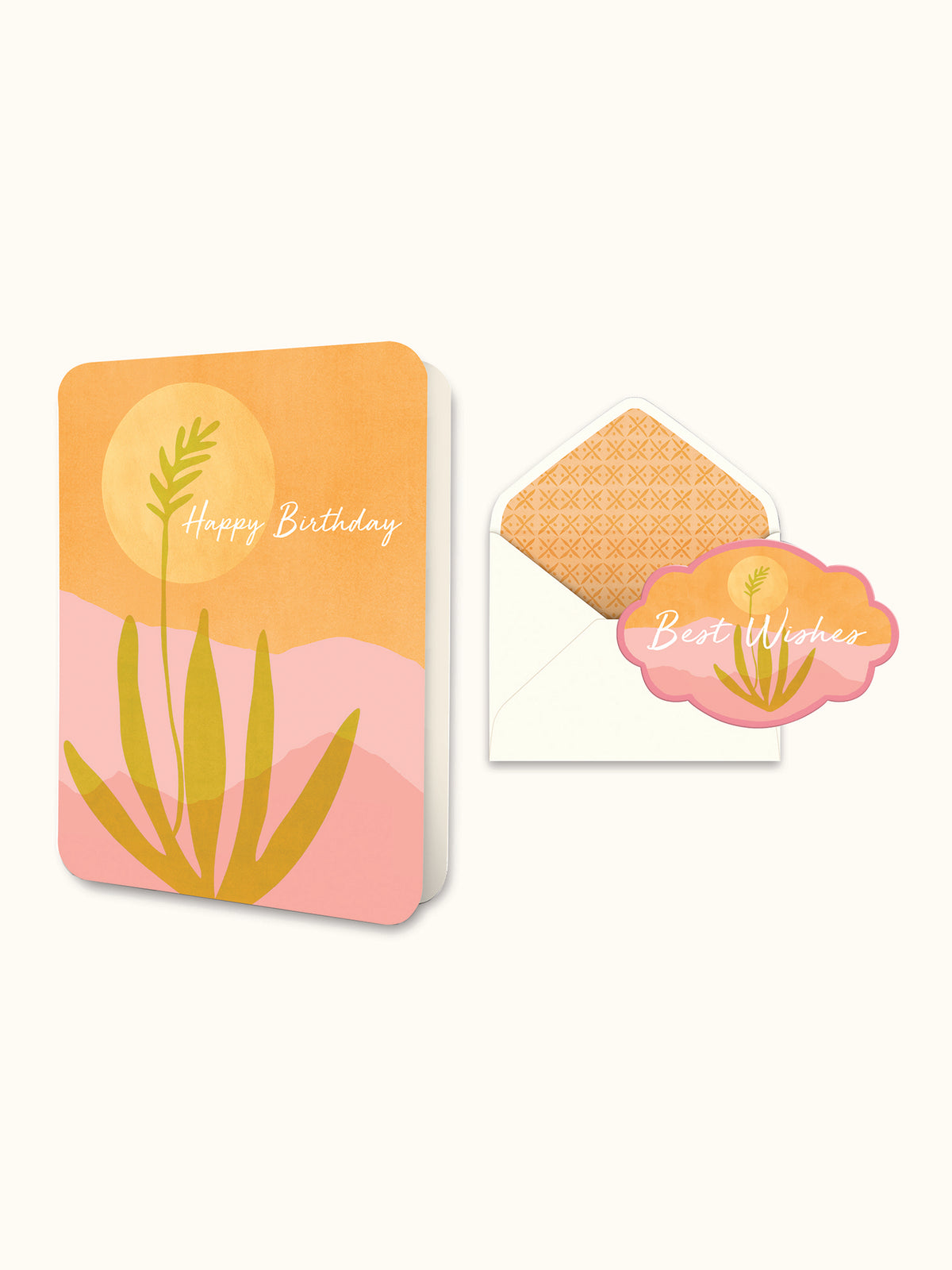 Golden Agave Birthday Deluxe Greeting Card