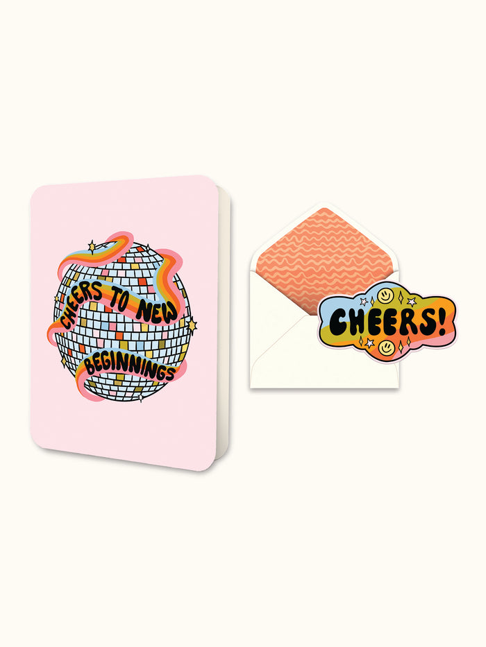 Cheers to New Beginnings Deluxe Greeting Card