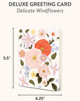 Delicate Windflowers Deluxe Greeting Cards