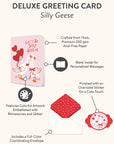 Silly Geese Deluxe Greeting Card
