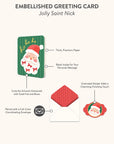 Jolly Saint Nick  Deluxe Greeting Card