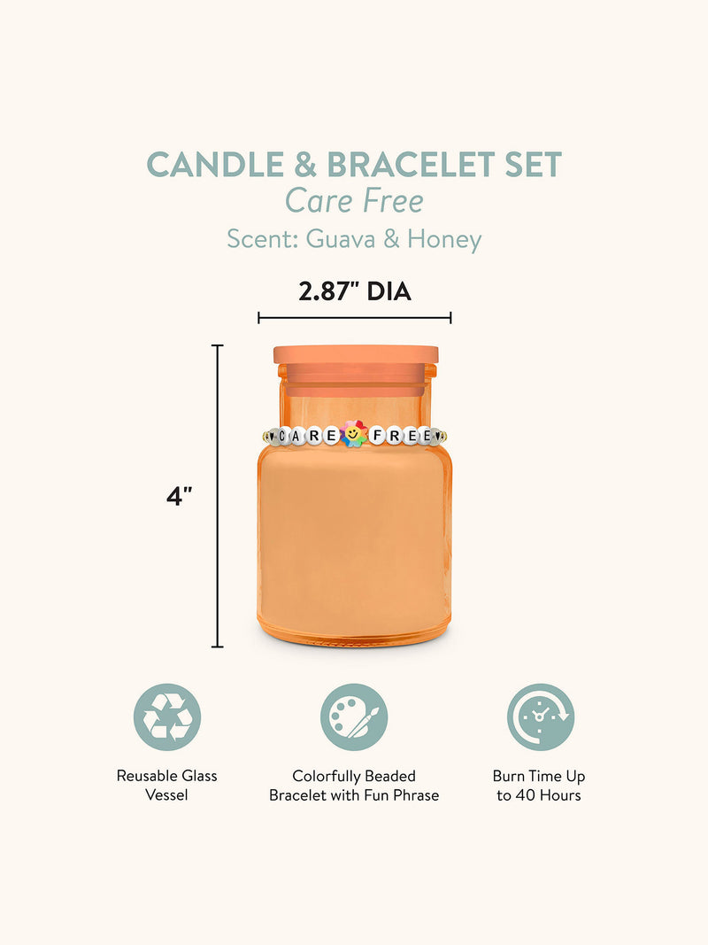 Care Free Candle & Bracelet Set