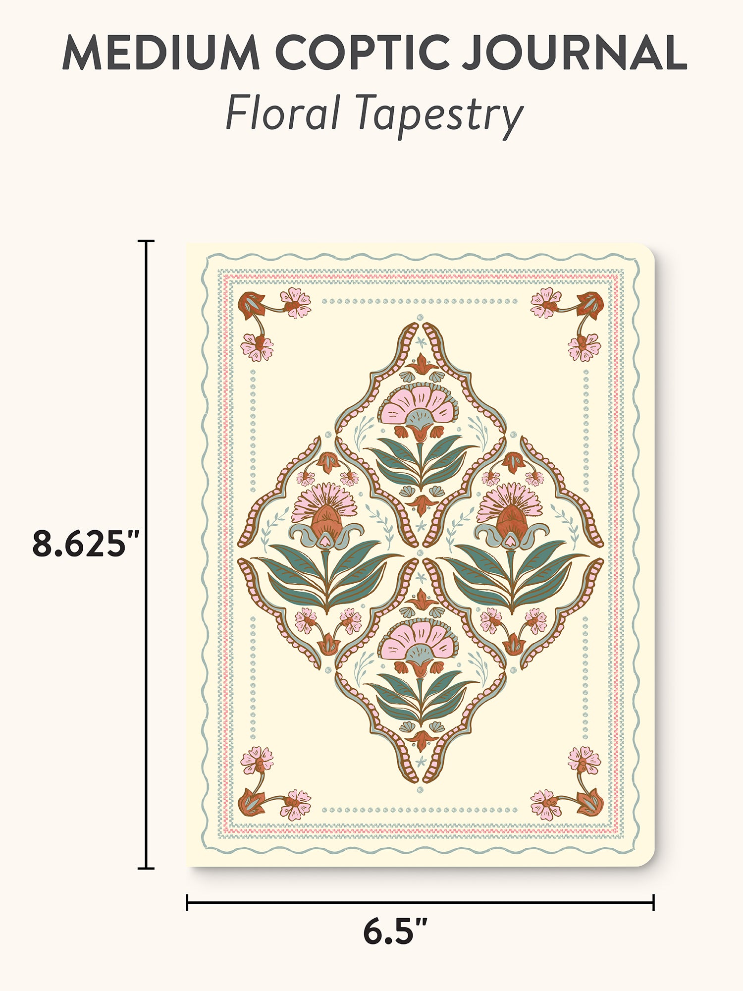 Floral Tapestry Medium Coptic-Bound Journal – Studio Oh!