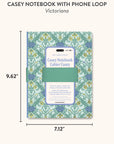 Victoriana Casey Notebook with Phone Loop