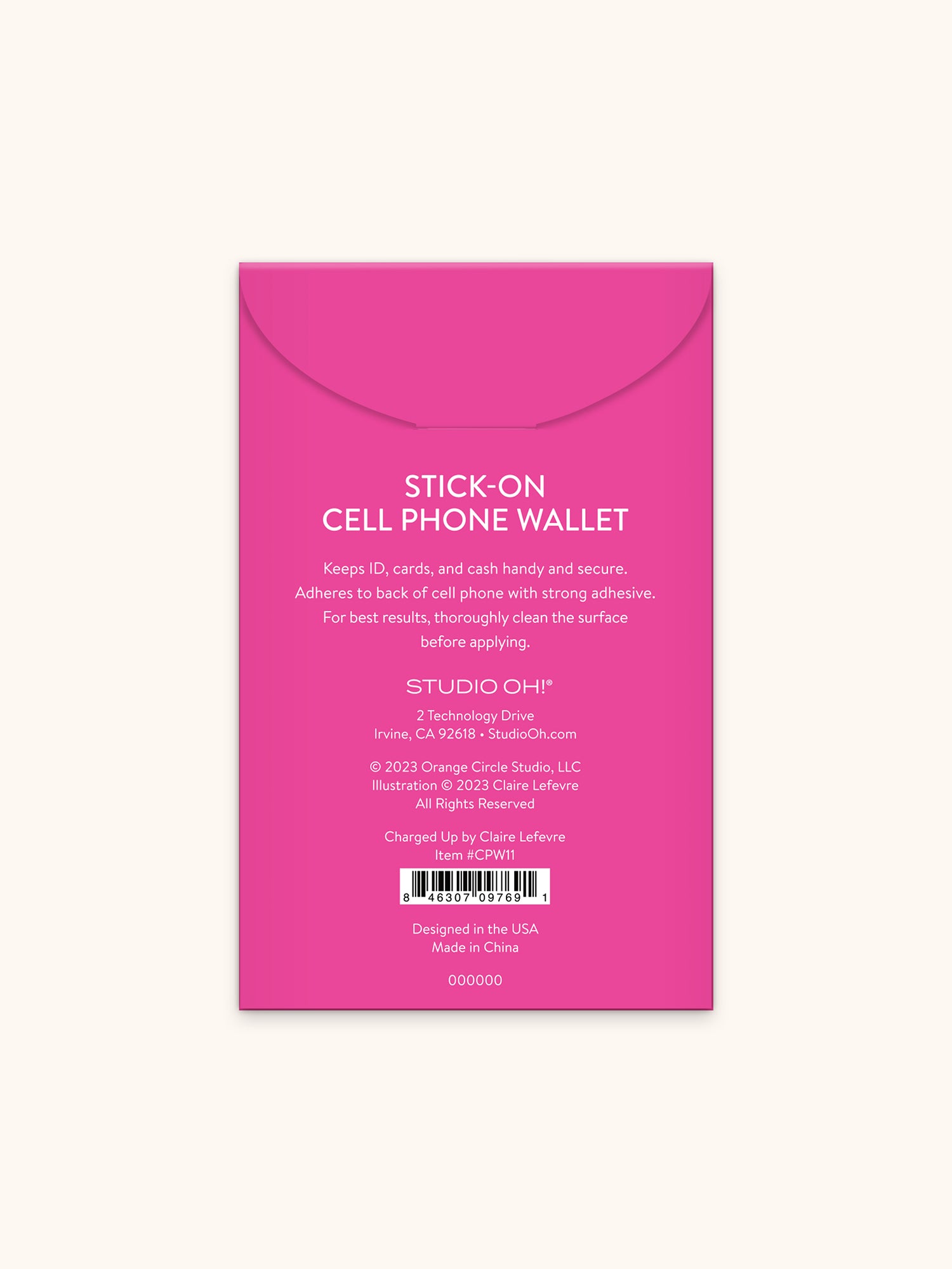 Charged Up Stick-On Cell Phone Wallet