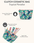Tropical Paradise Clutch Cosmetic Pouch