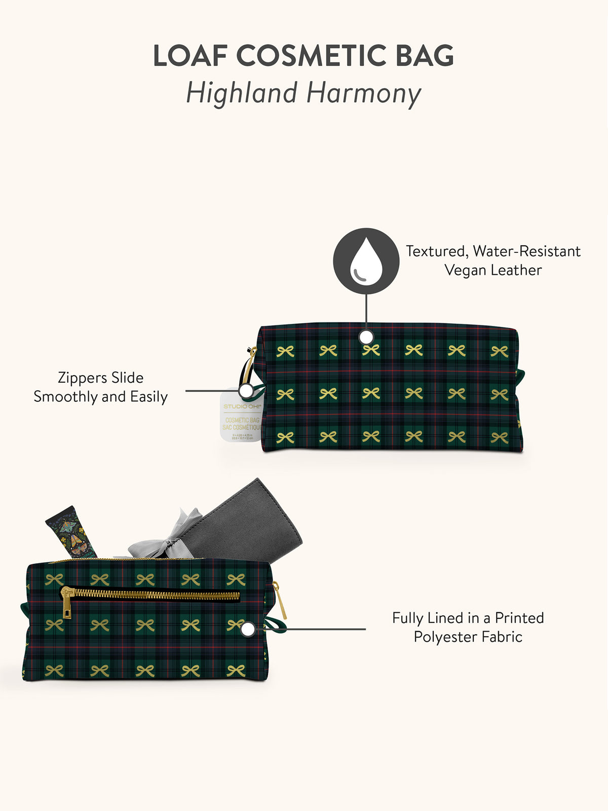 Highland Harmony Loaf Cosmetic Bag
