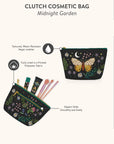 Midnight Garden Clutch Cosmetic Bag