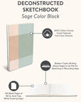 Sage Color Block Deconstructed Sketchbook