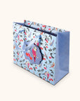 Birds in the Cherry Tree Large Horizontal Die-Cut Gift Bag with Tissue