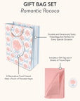 Romantic Rococo Large Vertical Die-Cut Gift Bag with Tissue