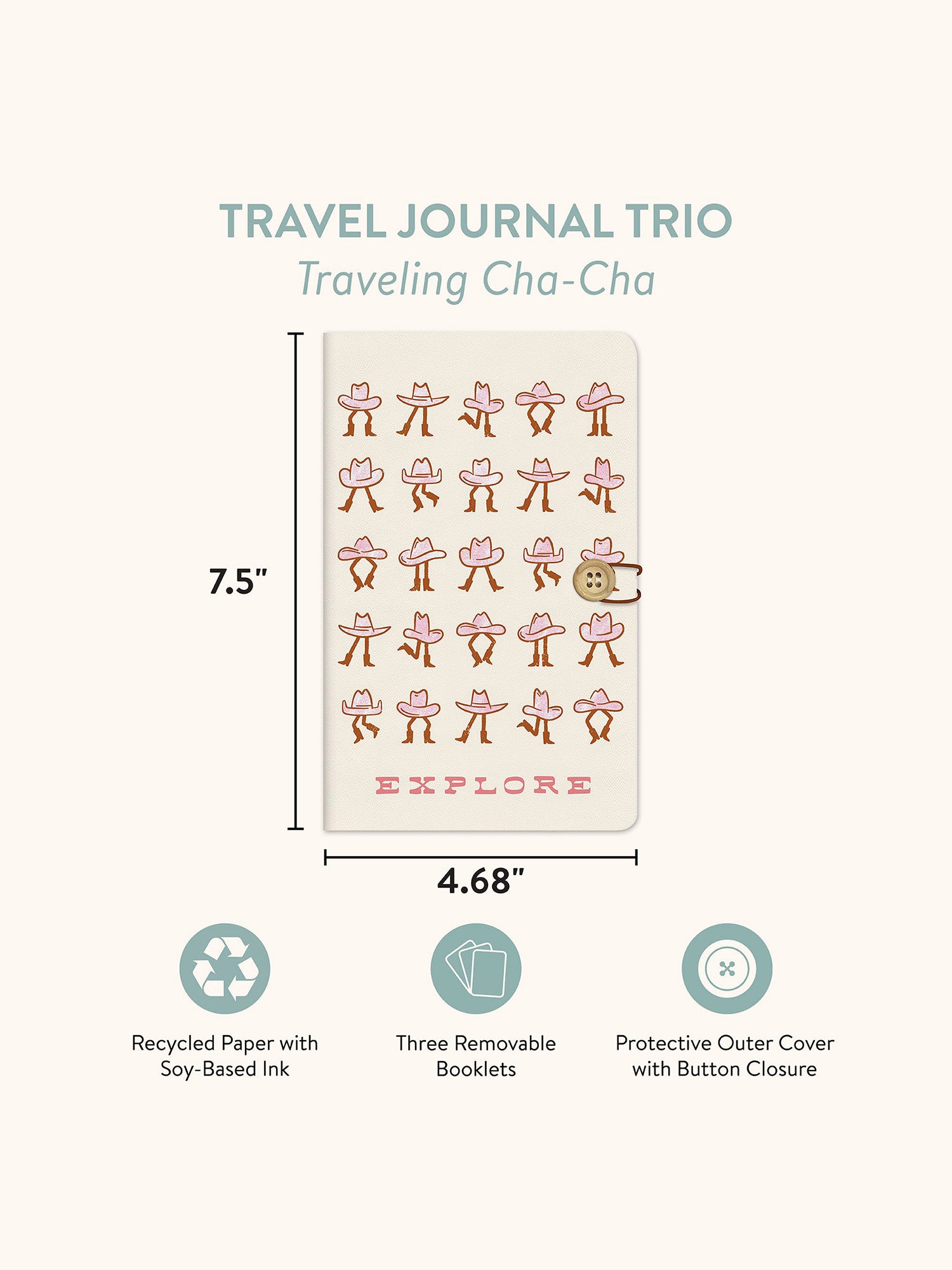 Traveling Cha Cha Travel Journal Trio Studio Oh