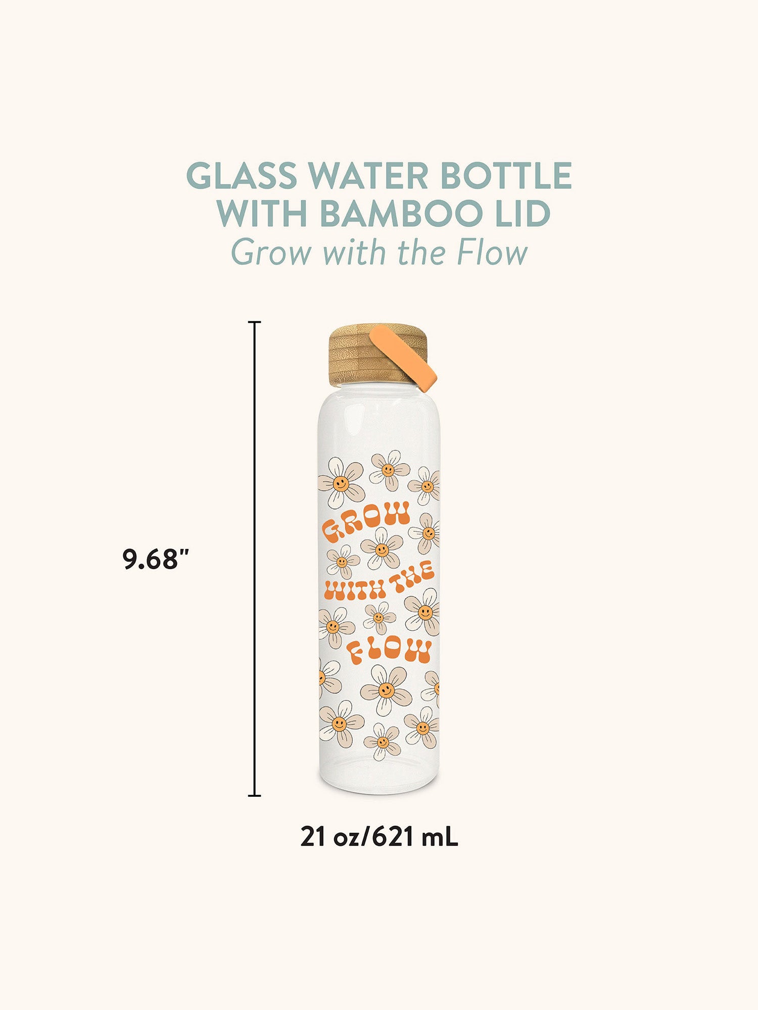 Grow with the Flow Glass Water Bottle - Thumbnail 5