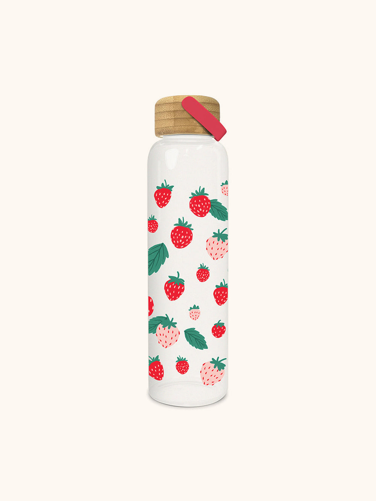 Berry Fresh Glass Water Bottle with Bamboo Lid – Studio Oh!