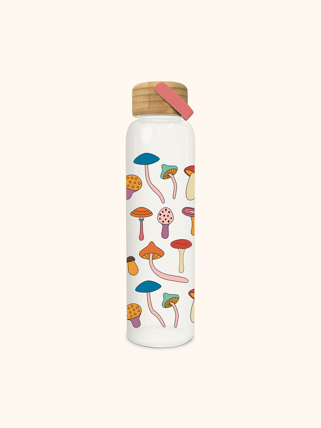 Grow with the Flow Glass Water Bottle with Bamboo Lid – Studio Oh!