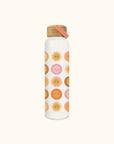 On the Sunny Side Glass Water Bottle with Bamboo Lid